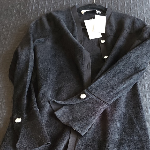 Proenza Schouler Cardigan - Black Chenille - Size Large - Picture 9 of 10